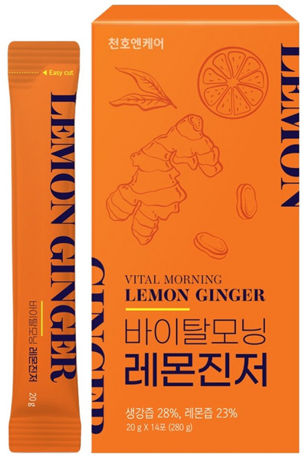 Chunho Ncare 活力檸檬生薑隨身包 14入, 1個, 280g