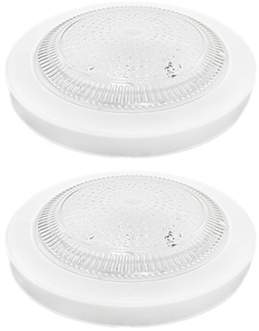 LED 圓形吸頂燈 15W, 白色 + 白光, 2個