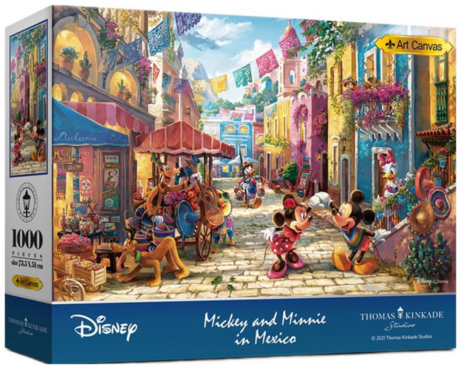 THOMAS KINKADE 迪士尼 墨西哥的米奇與米妮 7008片拼圖, 1000件, 1個, 混合顏色