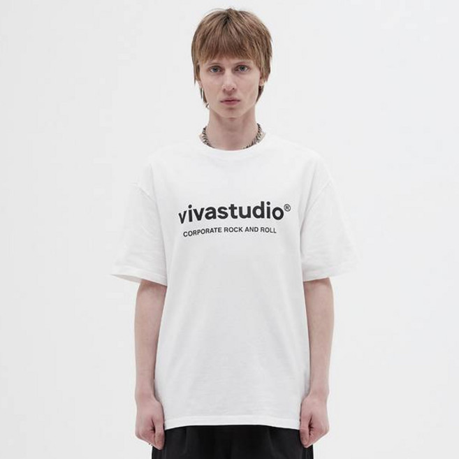 vivastudio 男女通用 Original Logo 短袖 T 恤, 白色