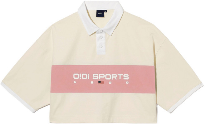 5252 BY OiOi 女款 1990 SPORTS CROP POLO T-SHIRT OI2C2STS43