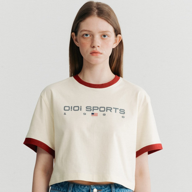 5252 BY OiOi 女款 1990 SPORTS CROP T-SHIRT OI2C2STS42