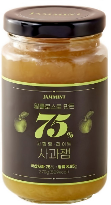 JAMMINT 75% 高含量輕蘋果果醬, 270g, 1個