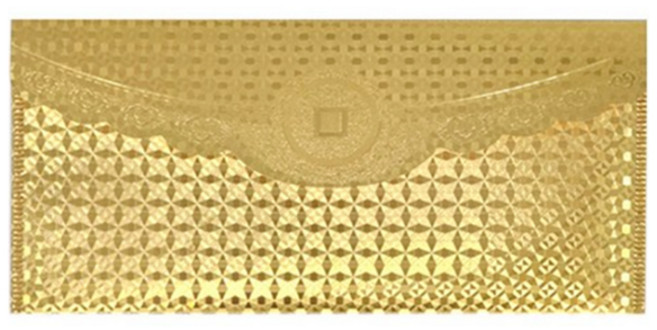 The Kkalkkeum 金條零用錢現金信封, 金色, 10個