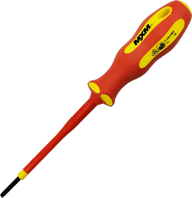MXM TOOLS 絕緣電工 一字起子 M31203 75 x 2.5mm, 1支