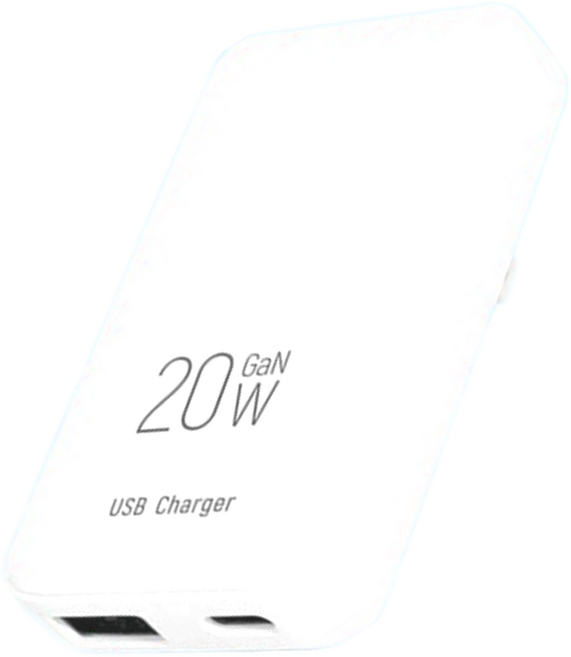 Dr.AV 聖岡科技 20W 2 Port 充電器 快速充電 氮化鎵 超薄 白色 PB-202SF