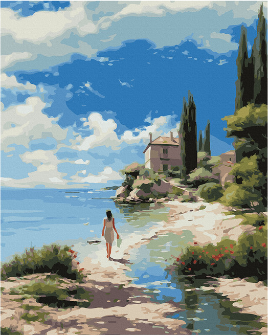 ArtLife 藝術生活 DIY 數字油畫 含框 DT146 50 x 40cm, 一個人很好, 1組