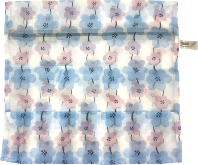 minono 米諾諾 北歐花朵洗衣袋 50 x 40cm, 藍色 + 紫色 + 白色, 1個