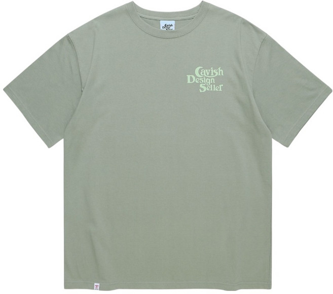cavish 男女通用 透氣 SELLER LOGO 短袖 T恤 CV2BMMT500A, 綠色