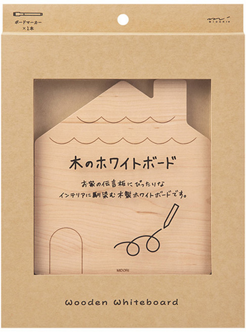 日本 MIDORI 35435 房屋造型 磁性木質留言板 家用, 1個