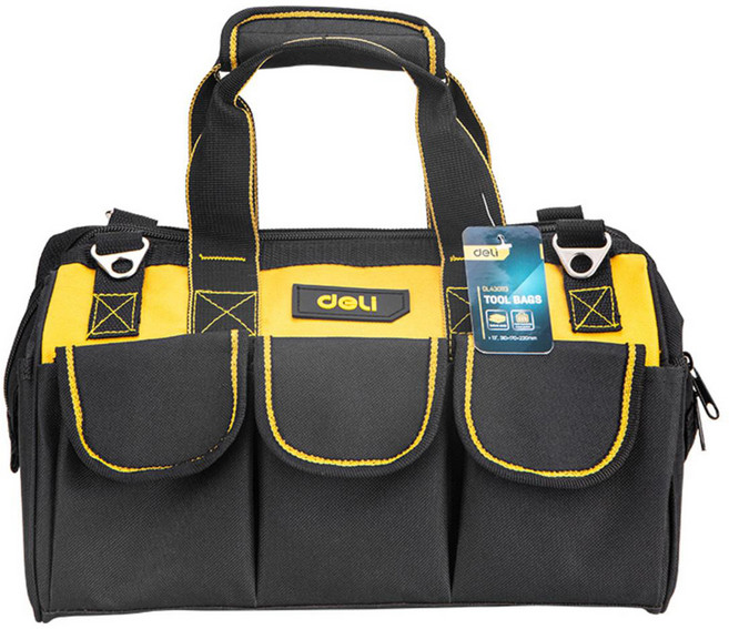 deLi 得力 工具系列 雙層工具包 EDL430116 黃色, 1個
