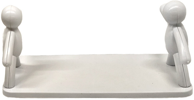 藝術可愛小人置物架/收納架 33 x 14.5 x 13.5cm, 1個, 白色