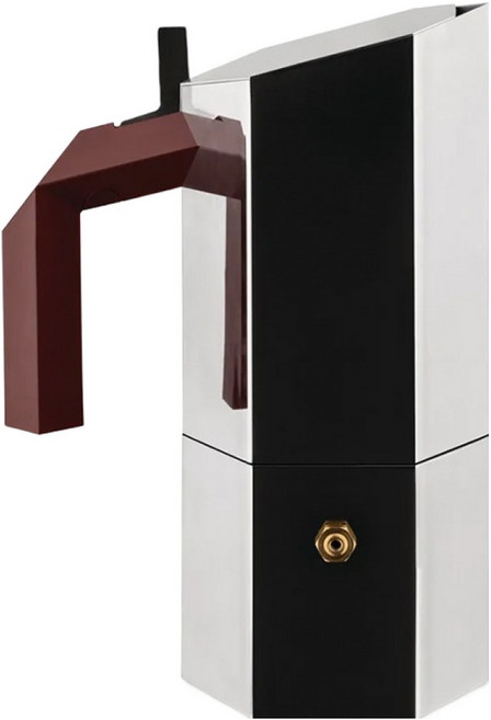 ALESSI Menhir 義式濃縮咖啡機 6杯份 MA01/6, 銀棕色, 1個