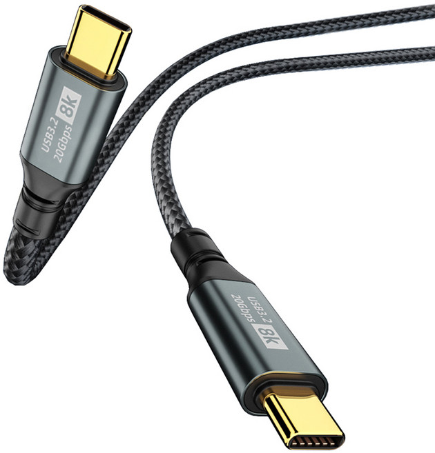 Ytek 高級 USB 3.2 Gen2 C to C型 PD 100w 20Gbps 8K 鏡像充電線 Ytek-CCG2-300, 3m, 1個
