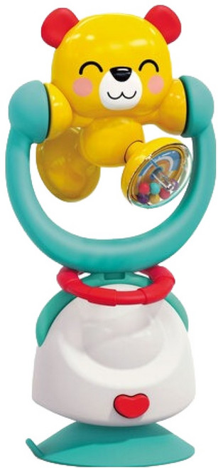 Hola Toys 嬰幼兒用2in1高腳餐椅吸盤玩具, 1個, 功夫熊