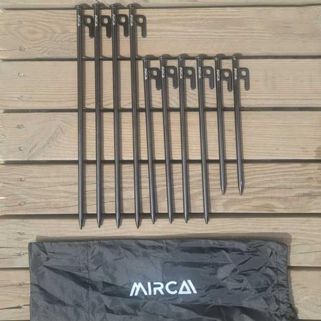 MIRCA 高強度鋼鍛造營釘 10入 + 收納袋套組, 1個