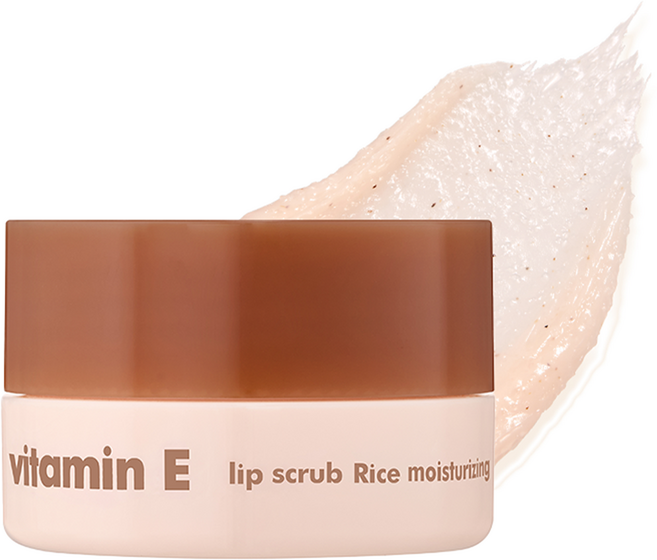 THE FACE SHOP 菲詩小舖 維他命E護唇磨砂膏, 14g, 米, 1個