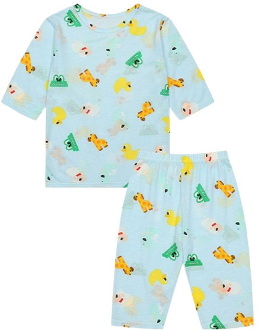 pancoat 兒童 Mix Popduck 人造絲七分居家服上下套裝 PKTIPLW05A