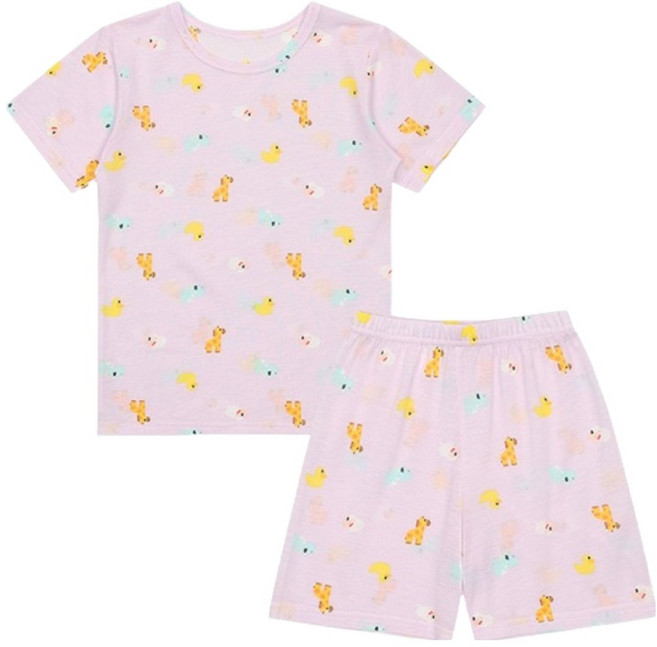 pancoat 兒童款 Mix Popduck 人造絲五分居家服上下套裝 PKTIPLW07A