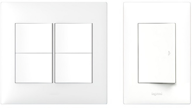 Legrand 羅格朗 Apela 白色 4開 + 1開 開關, 1套