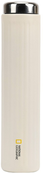 NATIONAL GEOGRAPHIC 國家地理 Ex Slim 雙層不鏽鋼隨行杯, 1個, 180ml, 復古米色