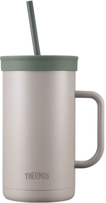 THERMOS 膳魔師 The Compact 吸管杯與隨行杯, 灰色 GY, 1個