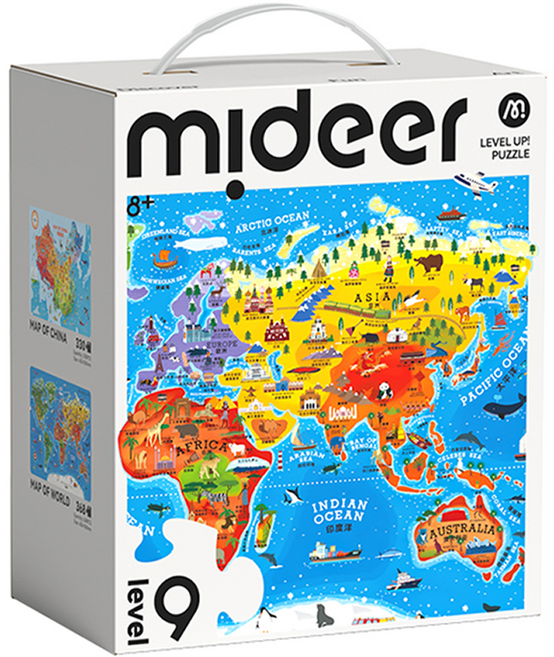 mideer 進階式拼圖 LEVEL9, 698片, 多色, 1盒
