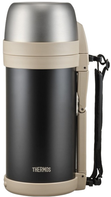THERMOS 膳魔師 大容量雙層杯保溫瓶 FDH-1706K, 黑米色, 1個, 1.65L