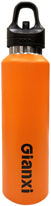 GIANXI 捷安璽 不鏽鋼一鍵開蓋保溫壺, 橘色, 640ml, 1個