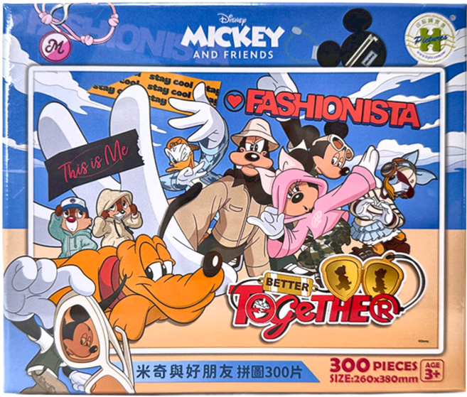 HUNDRED PICTURES 百耘圖 Mickey Mouse&Friends 米奇與好朋友 9 拼圖 HPD0300S-258 38 x 26cm, 300片, 1盒