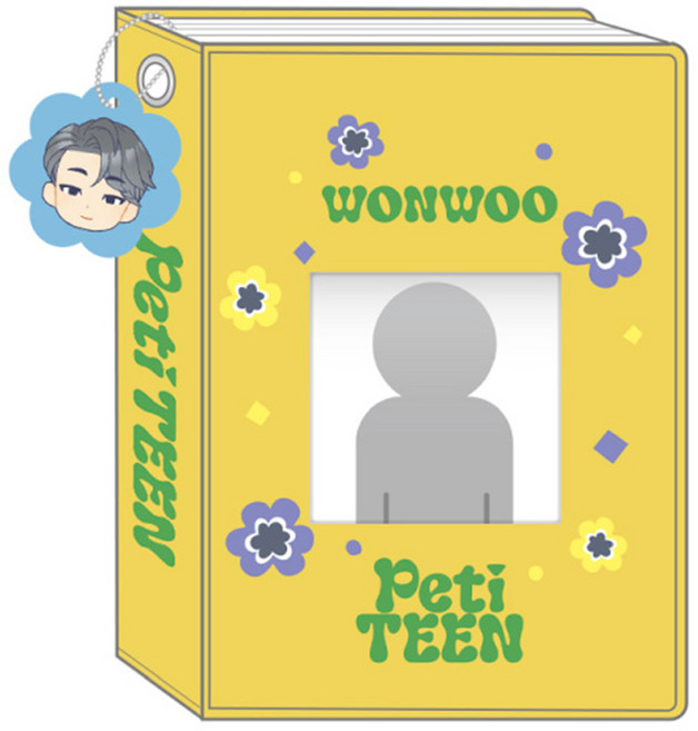 PetiTEEN SEVENTEEN 小卡收藏冊 WONWOO, 黃色, 1本