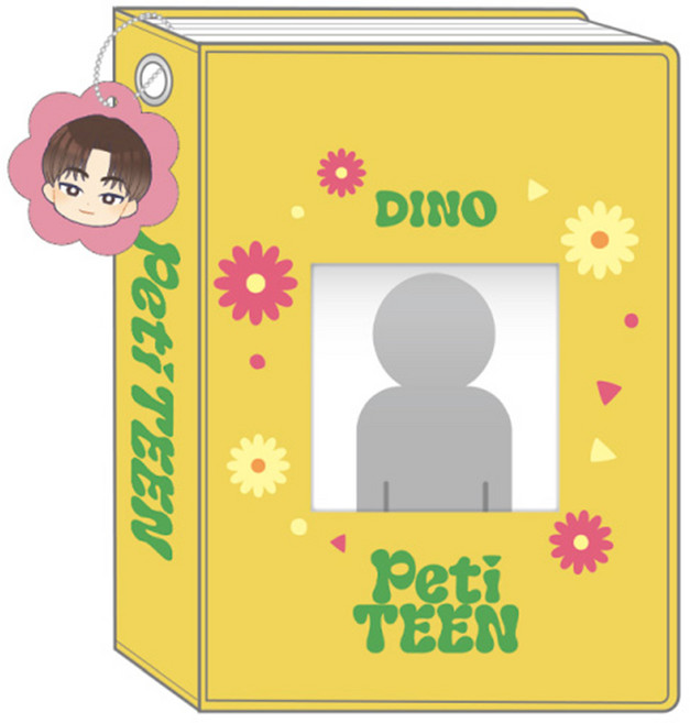 PetiTEEN SEVENTEEN 小卡收藏冊 DINO, 黃色, 1本