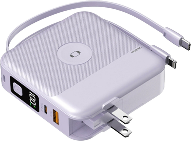 OWEIDA 歐威達 AI智能無線充行動電源 10000mAh, BS-WL720, 紫色
