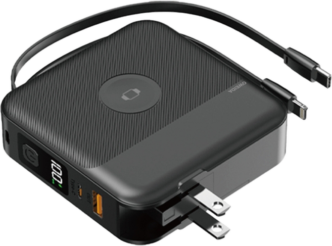 OWEIDA 歐威達 AI智能無線充行動電源 10000mAh, BS-WL720, 黑色