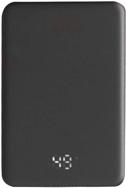 Monday X Blue 超薄磁吸無線充行動電源 口袋快充 5000mAh Type-C, SX-Q60, 黑色