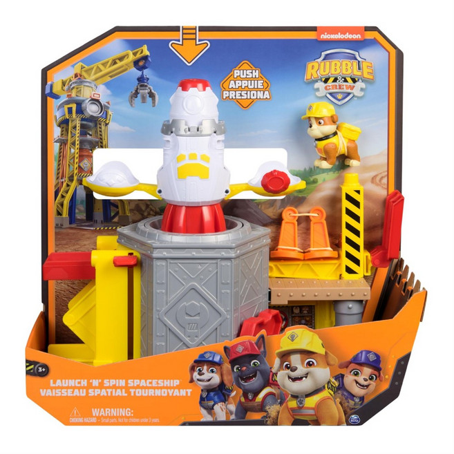 PAW PATROL 汪汪隊立大功 小礫與工程家族 小礫飛船發射基地套組, 1組, 多色