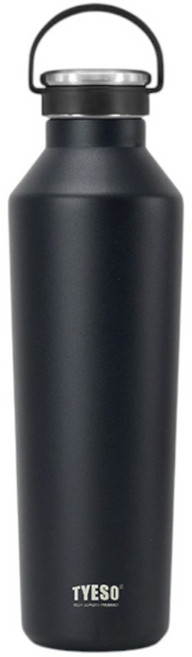 TYESO 泰碩 304不鏽鋼 超保冷保溫瓶, 黑色, 900ml, 1個