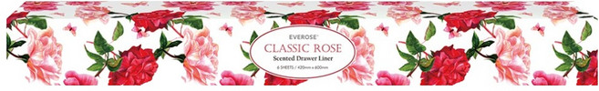 EVEROSE 愛芙蓉 芳香襯紙 6張入 180g 玫瑰香氛 衣物芳香 抽屜除臭, 1盒