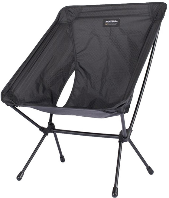 MONTERRA Gram Chir/UL Chair 輕量月亮椅 登山適用, 黑色, 1個