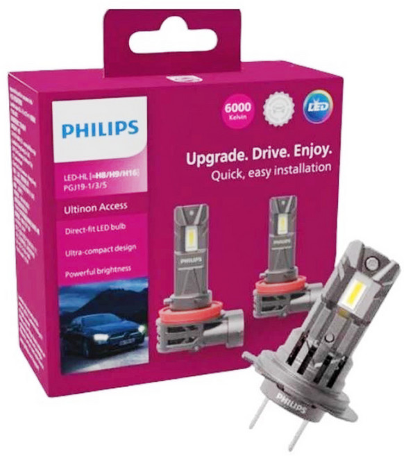 PHILIPS 飛利浦 LED頭燈 恆星光 6000K H1R2, 2個