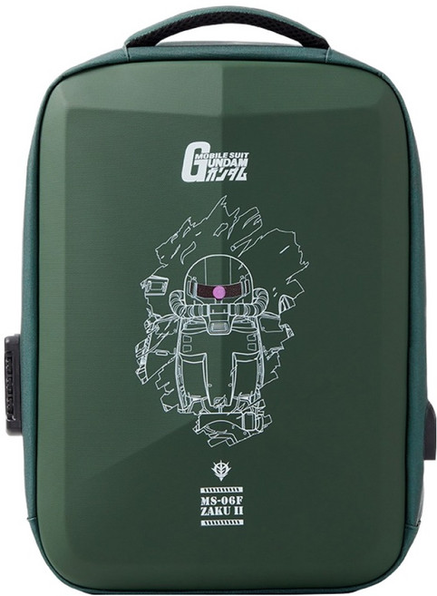 TLCSTORE 卡若特 MOBILE SUIT GUNDAM 鋼彈硬殼後背包 附行李箱拉桿帶 + 密碼鎖 薩克款