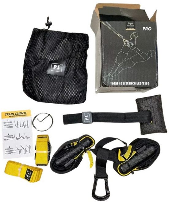 TRX PRO P3-3競技版拉力繩, 黃黑色, 1組