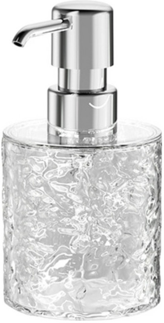 冰川紋圓形起泡瓶 300ml, 1個, 透銀色