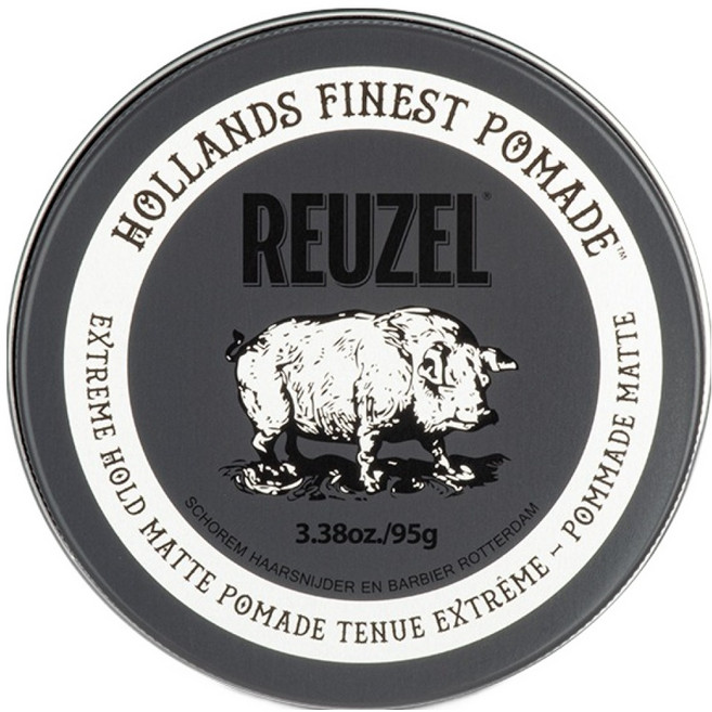 REUZEL 灰豬極強水泥級無光澤髮蠟, 95g, 1個