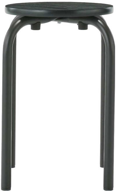 MUJI 無印良品 鋼製可堆疊椅凳 28.5 x 28.5 x 45cm, 深灰色, 1個