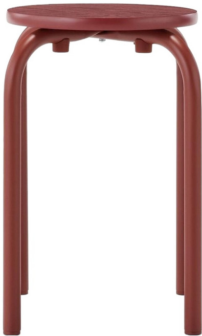 MUJI 無印良品 鋼製可堆疊椅凳 28.5 x 28.5 x 45cm, 暗紅色, 1個
