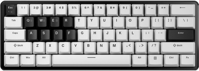 pulsar PCMK 3 HE 60 磁軸有線無數字鍵盤, 白色, PCMK3HE601W, 磁軸(磁鐵軸)