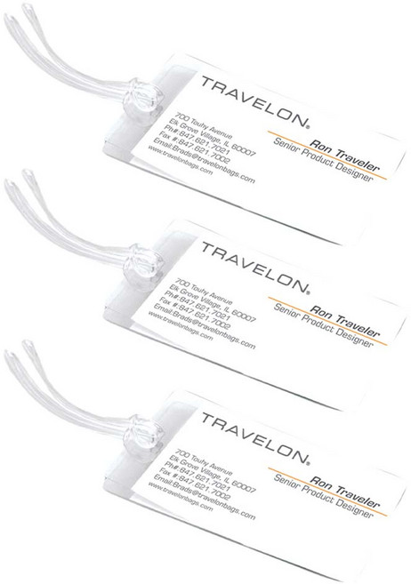 TRAVELON 自黏式行李箱掛牌 3個