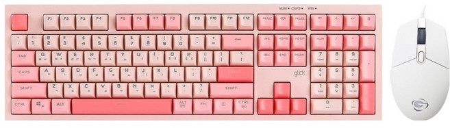 g-clicker OfficePro Silence M 250 108 鍵盤滑鼠組, 珊瑚色, OPS50, 標準型