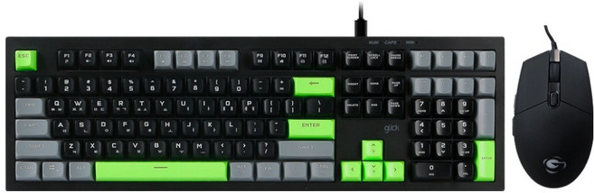 g-clicker OfficePro Silence M 250 108 鍵盤滑鼠組, Poker Green, OPS50, 標準型